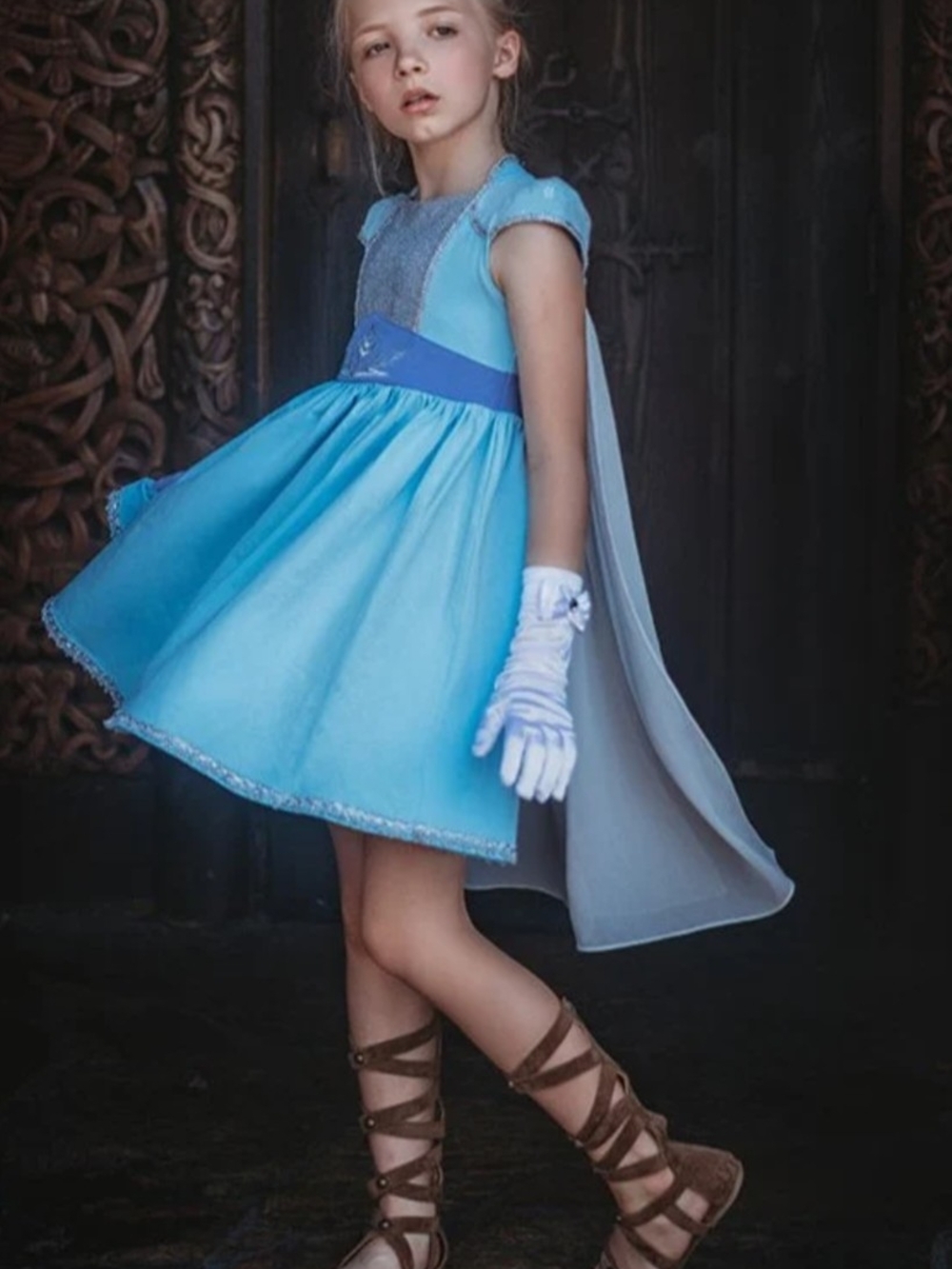 Girls Ice Queen Dress & Cape
